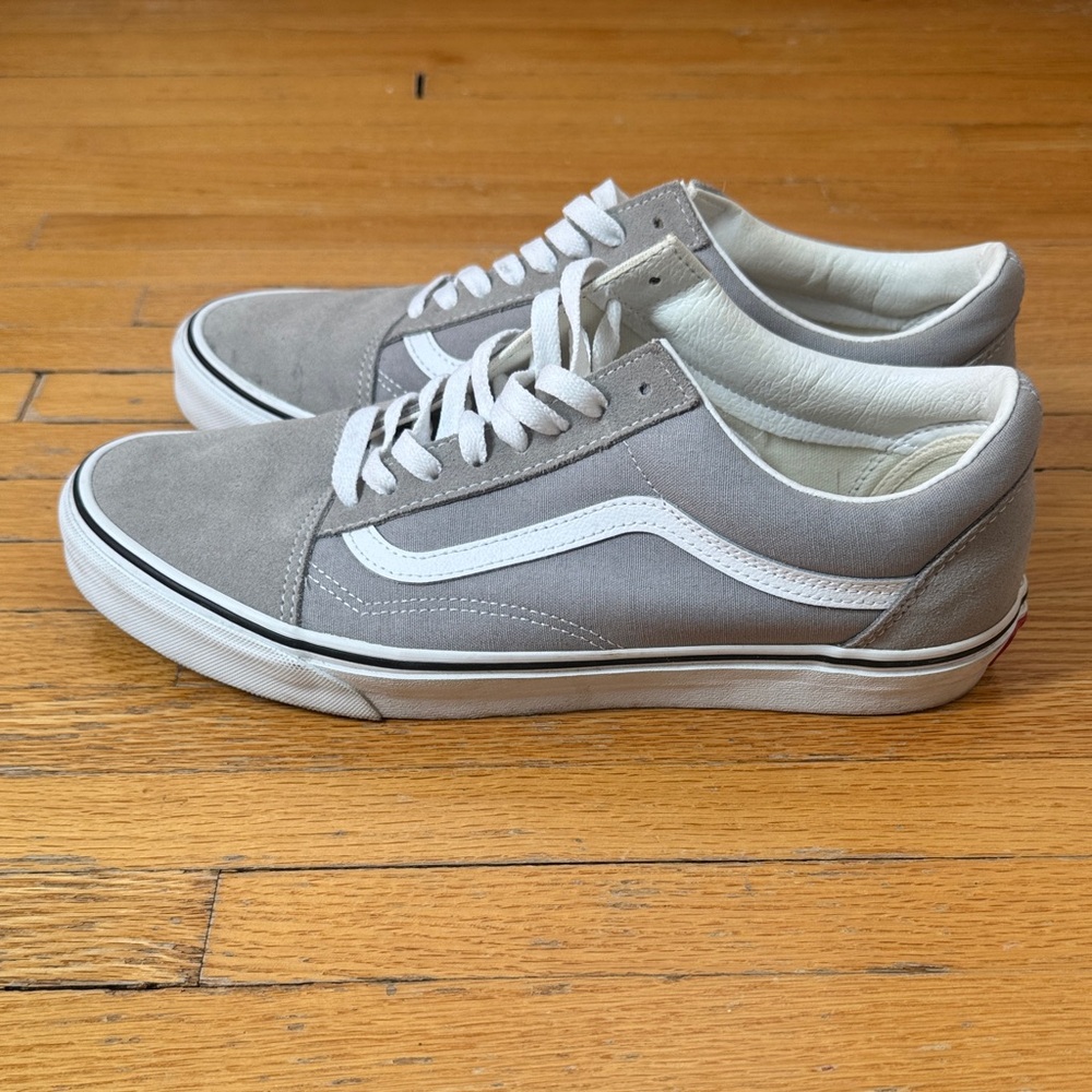 Vans Classic Gray and White Sneakers